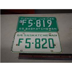 1964-1965 Saskatchewan Plates
