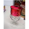 Image 3 : 1940’s Indiana Glass Kings Crown Ruby 9oz Water Goblet (11)