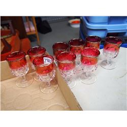 Indiana Glass Kings Crown Thumbprint 2oz Wine Stem