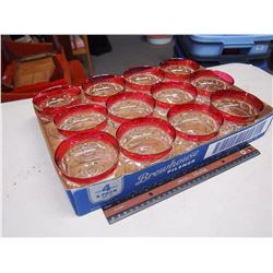 1950’s Kings Crown Thumbprint Ruby Glass Surbert