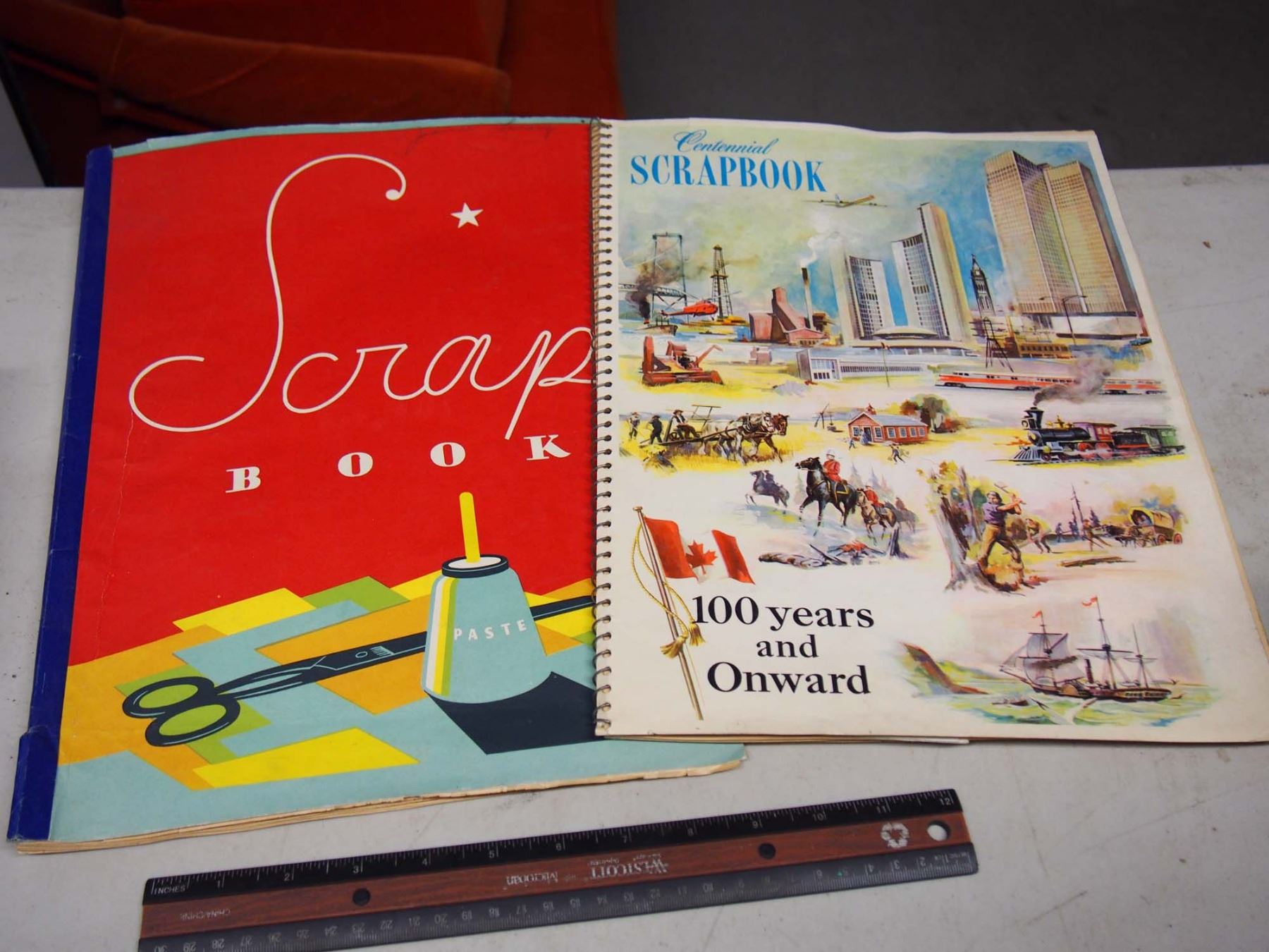 Vintage Scrap Books (2)(Canadian Centennial, Canadian Forces Base) ebay canada used books