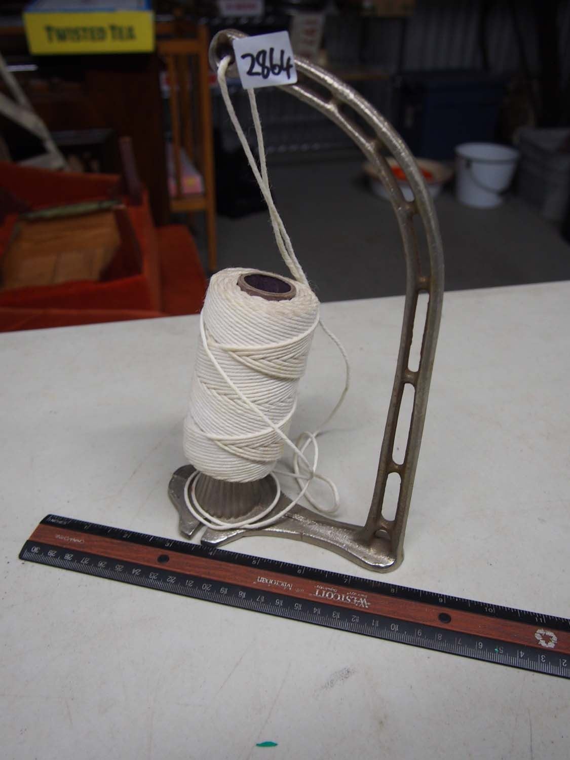 Antique Cast Iron Country Store String Holder