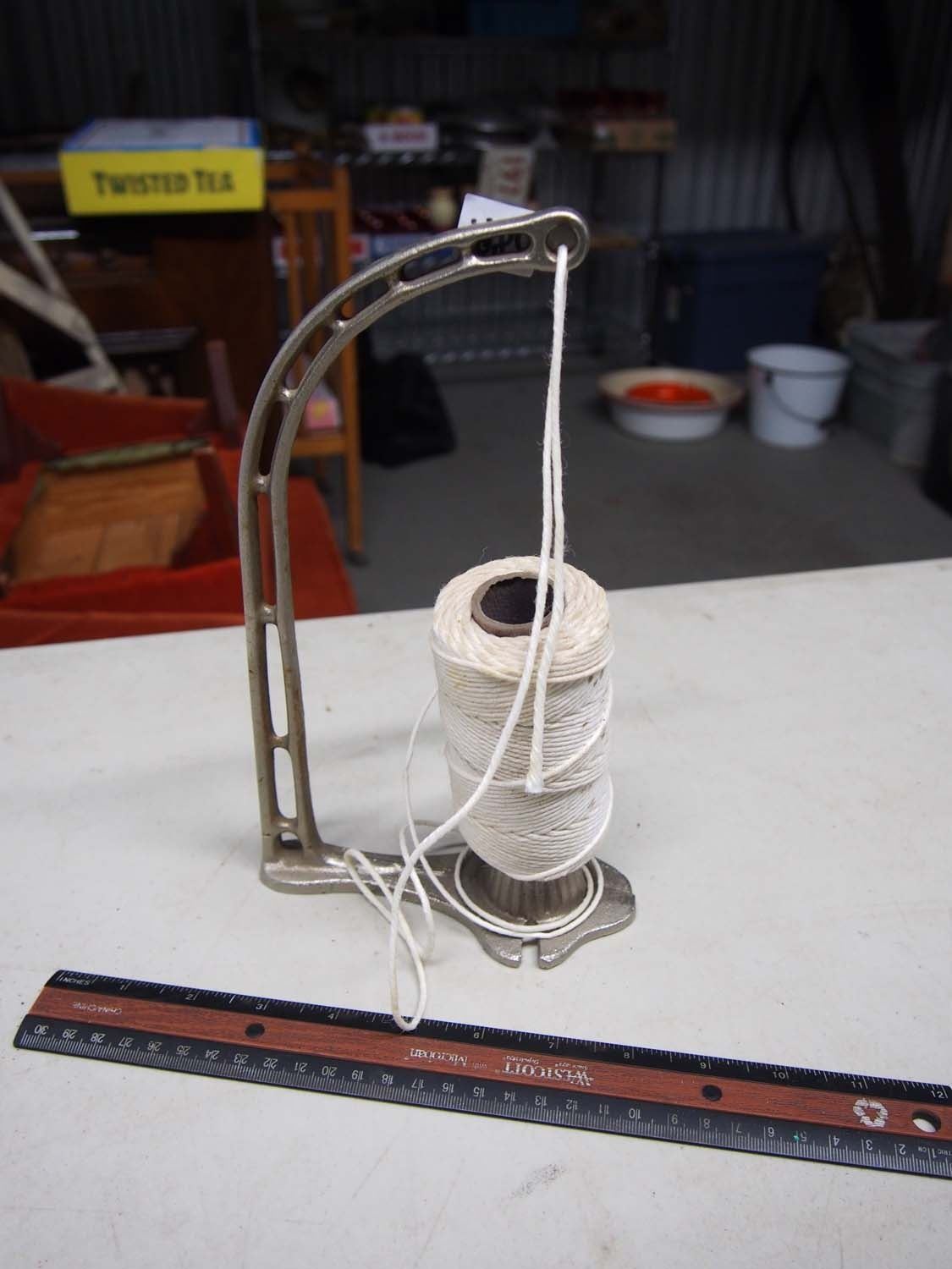 Antique Cast Iron Country Store String Holder