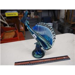 Vintage Blown Glass Blue Sail Fish