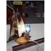 Image 4 : 1950s Cow Horn Ship Lamp (Working)