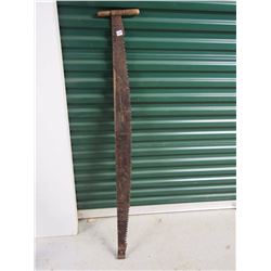 Antique Metal Cross Cut Saw Blade