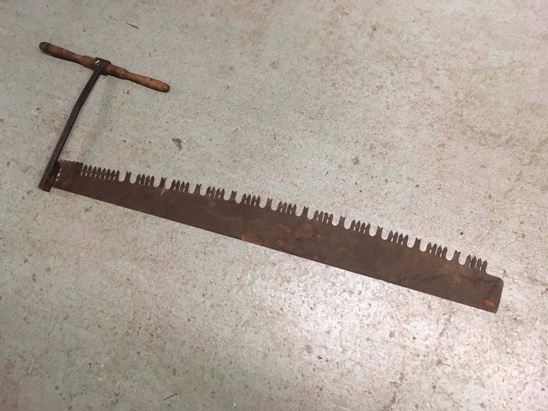 Antique Metal Cross Cut Saw Blade