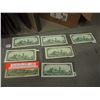 Image 2 : Vintage 1$ Canadian Bills (7) (1967 H/P 9804890, G/P 1969375, M/O 8516885, 4 No Serial Number))