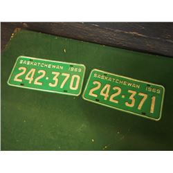 Lot Of Sequential Saskatchewan Licence Plates (2) (69)