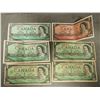 Image 1 : Vintage Canadian Bills (5 1$, 1 2$)
