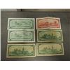 Image 2 : Vintage Canadian Bills (5 1$, 1 2$)