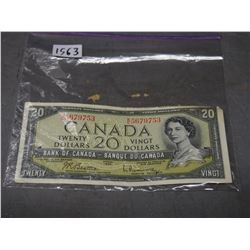 Vintage Canadian Bill, 20$, 1954, W/E 5679753