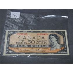 Vintage Canadian Bill, 50$, 1954, B/H 8725835