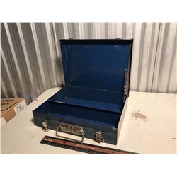 Blue Metal Clasped Box