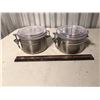 Image 1 : Pair of Metal Containers With Gasket Sealed Lids And Contents