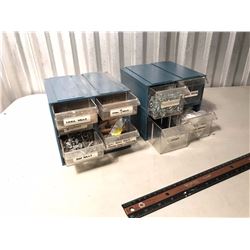 Pair of Plastic Tray Towers With Contents