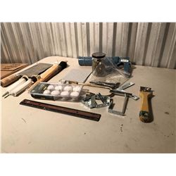 Lot of Utility Misc (Brushes, Cocking Gun, Jar Of Screws,Ect;)