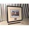 Image 1 : Framed Ducks Unlimited Stamp And Print With Certificate Of Authenticity