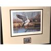 Image 2 : Framed Ducks Unlimited Stamp And Print With Certificate Of Authenticity
