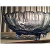Image 3 : Blue Carnival Glass Serving Bowl