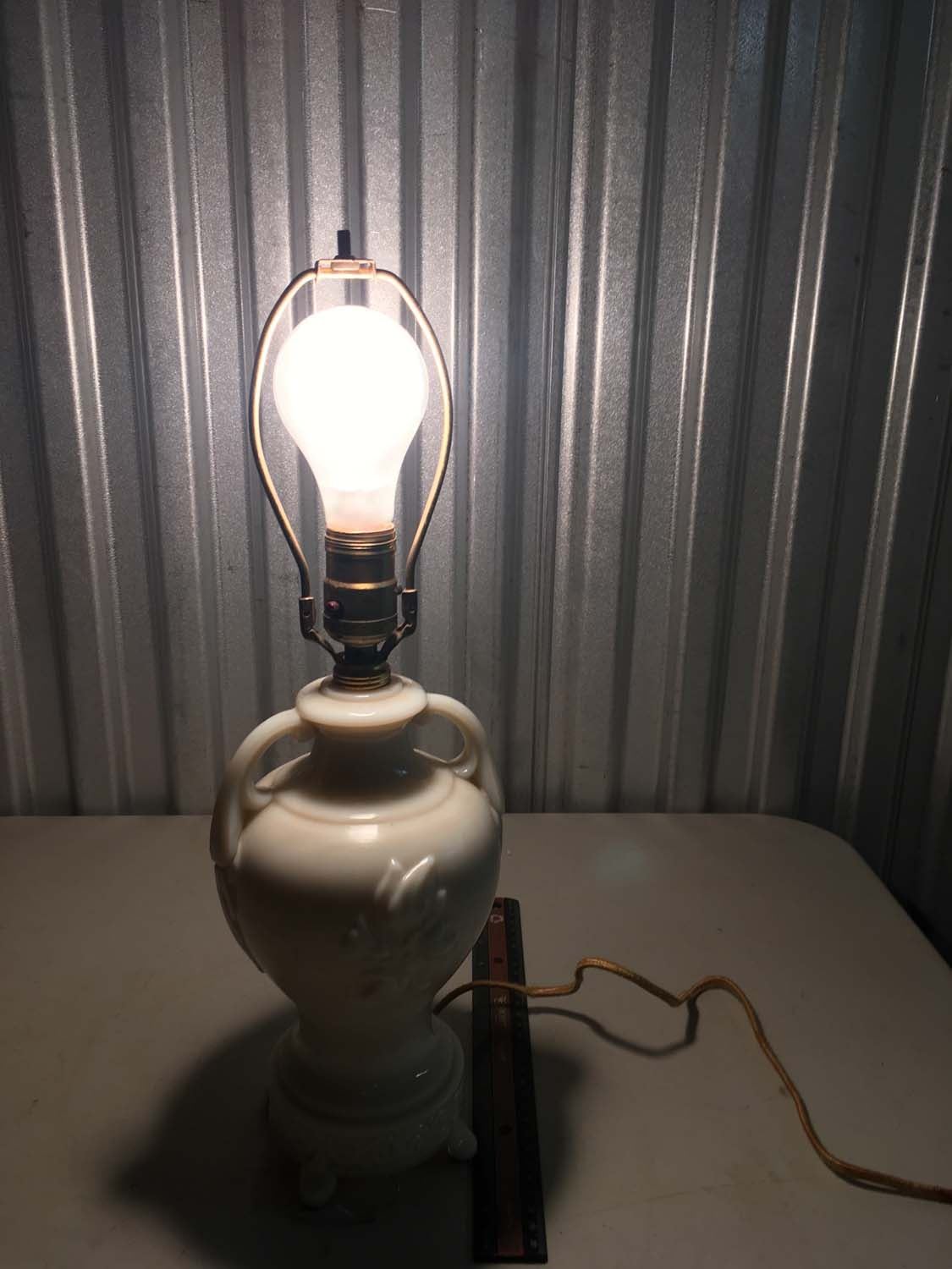 Aladdin Milk Glass Electric Lamp, No Shade (Working) Bodnarus