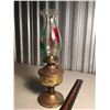 Image 1 : Lamp With Painted Glass Chimney