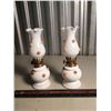 Image 2 : Matching Milk Glass Lamps With Floral Design