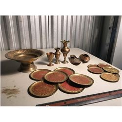 Lot Of Indian Metal Decorative Pieces