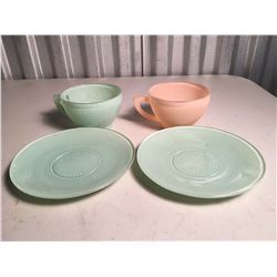 Lot Of Glass Cups & Saucers