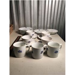 Matching Cups, Saucers, And Plates Set