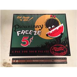 Hendlers Ice Cream Metal Advertising Sign (Reproduction, Copyright 1922)