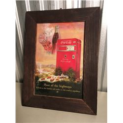 Framed Coke Advertisement (15” x 20”)