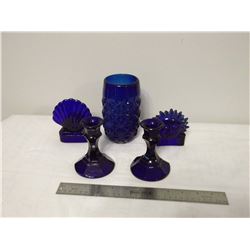 Cobalt Blue Glass (5 Pieces)