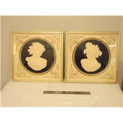 Pair Cameo Pictures (15”x15”)