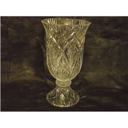 Large Cut Glass Vase (14” High)
