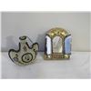 Image 2 : Trench Art Mirror & Leather Flask (Chinese)
