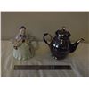 Image 1 : Carnival Pottery Tea Pot & Little Old Lady Tea Pot (England)
