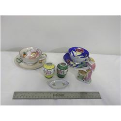Occupied Japan Cups, Saucers, Vases, Ornaments