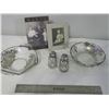 Image 1 : Silver Overlay Bowls, Salt & Pepper Shakers, & 2 Old Photos