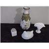 Image 1 : Milkglass Victorian Vase, Chicken On Nest & Misc.