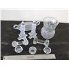 Image 1 : Early Press Glass Lot (Vases, Bowl, Open Salts, Salt & Pepper, Knife Rests, Etc.)