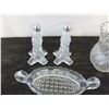 Image 3 : Early Press Glass Lot (Vases, Bowl, Open Salts, Salt & Pepper, Knife Rests, Etc.)
