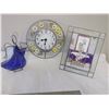 Image 1 : Stain Glass Lot (Picture, Clock, Angel)