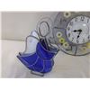 Image 2 : Stain Glass Lot (Picture, Clock, Angel)