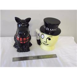 Cookie Jars (Mr. Peanut & Scotty Dog)