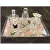 Image 1 : Vintage Crystal Perfumes With Tray (6 Pieces)