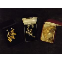 Brooch & Earring Set (3)
