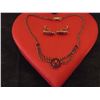 Image 1 : Ruby Rhinestone Necklace Set (Circa 1950’s)