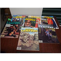 Lot of 8 National Lampoon Magazines – The Humor Magazine for Adults