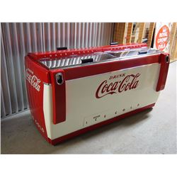Coca Cola Cooler, 71"x24"x35" 4 Lids Open